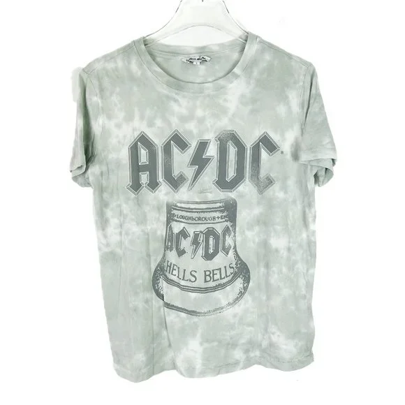 Elizabeth and James Tie Dye AC/DC Hells Bells Short Sleeve T-Shirt Size  Small S